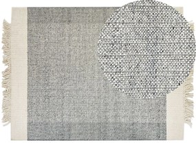 Tapete em lã cinzenta e branca 160 x 230 cm TATLISU Beliani