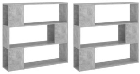 Estante/divisória 100x24x188 cm cinzento cimento