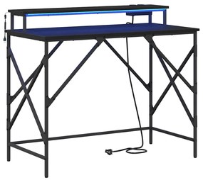 Mesa Carvalho preto 100 x 50 x 86.5 cm Madeira processada