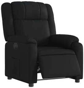 Poltrona reclinável elétrica couro artificial preto