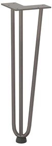 Pernas de grampo para mesa de centro 4 peças Aço natural 42 cm Aço mac