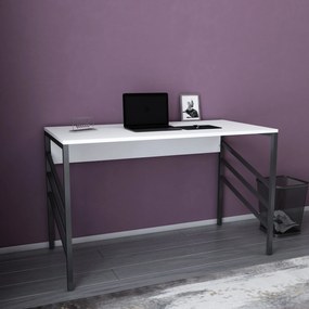 Secretária de Estudo Josephine - Preto e Branco - 120x60x74,8 cm