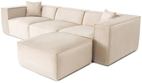 Sofá de Canto Lora – Creme – 303 cm x 193 cm x 65 cm