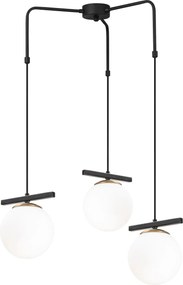 Candeeiro de Teto Uzum – Branco/Preto – 57 x 57 cm