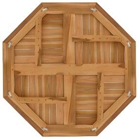 Tampo de mesa octogonal 80x80x2,5 cm madeira de teca maciça