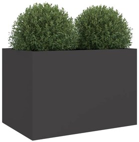Vaso/floreira 62x47x46 cm aço preto
