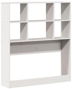 Cama com estante sem colchão 90x200 cm pinho maciço branco