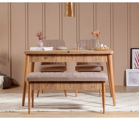 ****
Conjunto de Mesa de Jantar Extensível Vina – Pinho Atlântico – Me