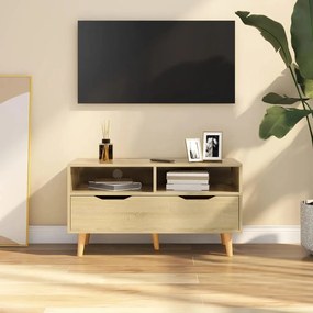 vidaXL Móvel de TV 90x40x48,5 cm derivados de madeira carvalho sonoma