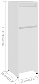 Armário de casa de banho derivados de madeira branco