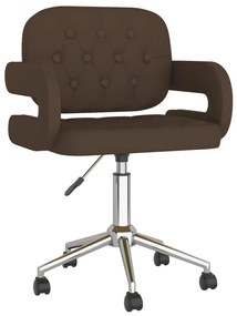 vidaXL Cadeira de escritório giratória couro artificial castanho