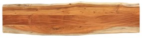 vidaXL Tampo de mesa retangular borda viva 160x40x3,8 cm acácia maciça