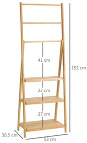Toalheiro de Pé em Bambú - Design Natura