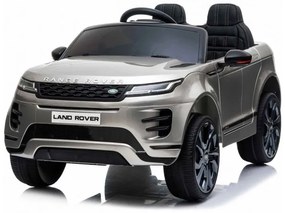 Land Rover, Range Rover Evoque 12v, Carro elétrico infantil módulo de música, assento de couro, pneus de borracha cinzento