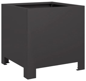 Vaso/floreira de jardim 30x30x30 cm aço preto