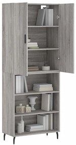 Armário alto 69,5x34x180 cm derivados de madeira sonoma cinza