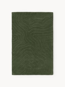 Tapete em lã artesanal com relevo Aaron