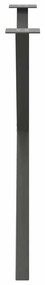 Pés para mesa de jantar em formato de X, 2 peças, antracite, 90x (72-7