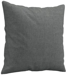 Sofá 3 lugares + almofadas decoração 180 cm tecido cinza-escuro