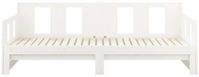 Estrutura sofá-cama de puxar 2x(90x200) cm pinho maciço branco