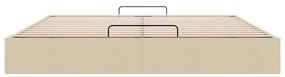 Estrutura cama otomana sem colchão 160x200 cm tecido cor creme