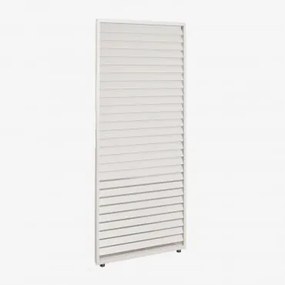 Pack De 2 Painéis Laterais Para Pérgola Bioclimática De Alumínio Com Lâminas Druvia Gardénia Branco & Painel De 92,5 Cm Para Lateral De 4 M - Sklum