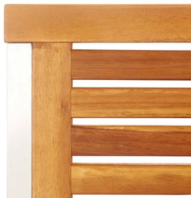 Cadeiras de jardim com almofadões 2 pcs acácia maciça e aço