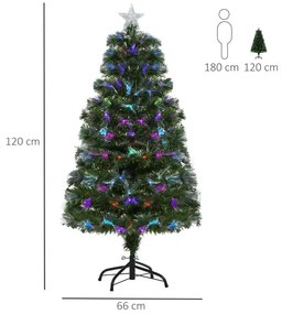 Árvore de Natal com 130 Luzes LED e Estrela - 120 cm