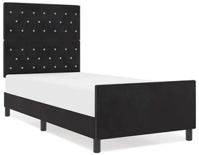 Cama vidaXL Preta 90x200 cm Veludo