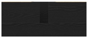 Gabinete de Pia vidaXL Preto Carvalho 80x33x60 cm Madeira de Engenhari