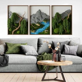 Montanhas de pedra - Autocolante de parede multi-partes