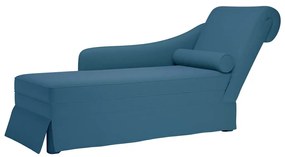 Chaise lounge c/ reforço/apoio de braços direito veludo azul