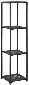 vidaXL Estante de arrumação 30x30x120 cm vime PE preto