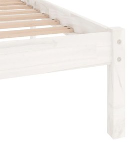 Estrutura de cama 120x200 cm pinho maciço branco