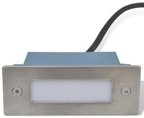 Luzes LED embutidas para escadas 12 pçs 44x111x56 mm