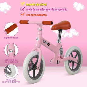 Bicicleta Sem Pedais Rosa