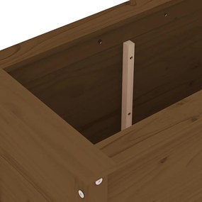 Vaso/floreira de jardim 82,5x40x78 cm pinho maciço castanho-mel