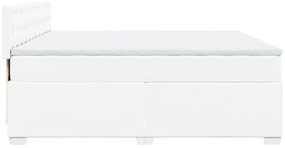 Cama com Molas/Colchão e Luzes Led - 200x200 cm - Couro Artificial Bra