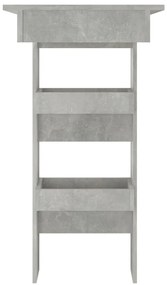Mesa bar parede 102x45x103,5cm derivados madeira cinza cimento