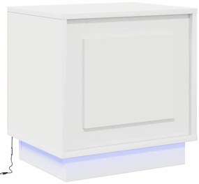 Cômodas de Canto com Luzes LED 2 pcs Brancas 44x34,5x45 cm