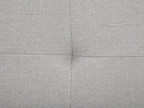 Cama de casal em tecido cinzento claro 140 x 200 cm LA ROCHELLE Beliani