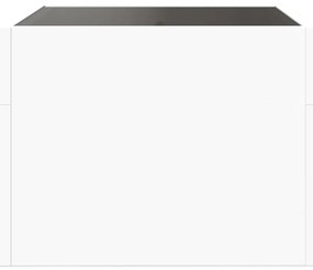Mesa de cabeceira com luzes LED Infinity 40x40x30 cm branco