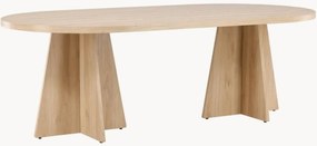 Mesa de jantar oval com aspeto de madeira Bootcut, 230 x 115 cm