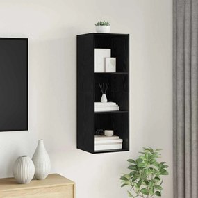 vidaXL Gabinete para TV com prateleira Carvalho preto 37 x 37 x 107 cm