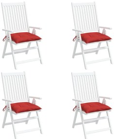 Almofadões para móveis de paletes 4 pcs tecido oxford vermelho