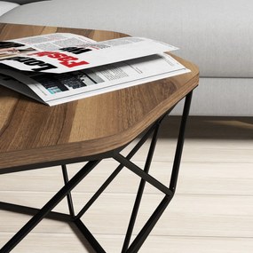 Mesa de Centro Diamond – Nogueira – 90x38x90 cm