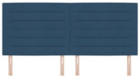 Cabeceira Design Lines Azul 200 cm Tecido