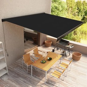 vidaXL Toldo manual com caixa 400x300 cm antracite