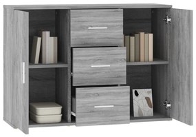 Aparador 91x29,5x65 cm derivados de madeira cinzento sonoma
