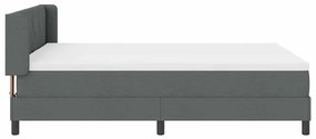 Cama Box com Colchão em Cinza Escuro, 140x200 cm, Tecido
